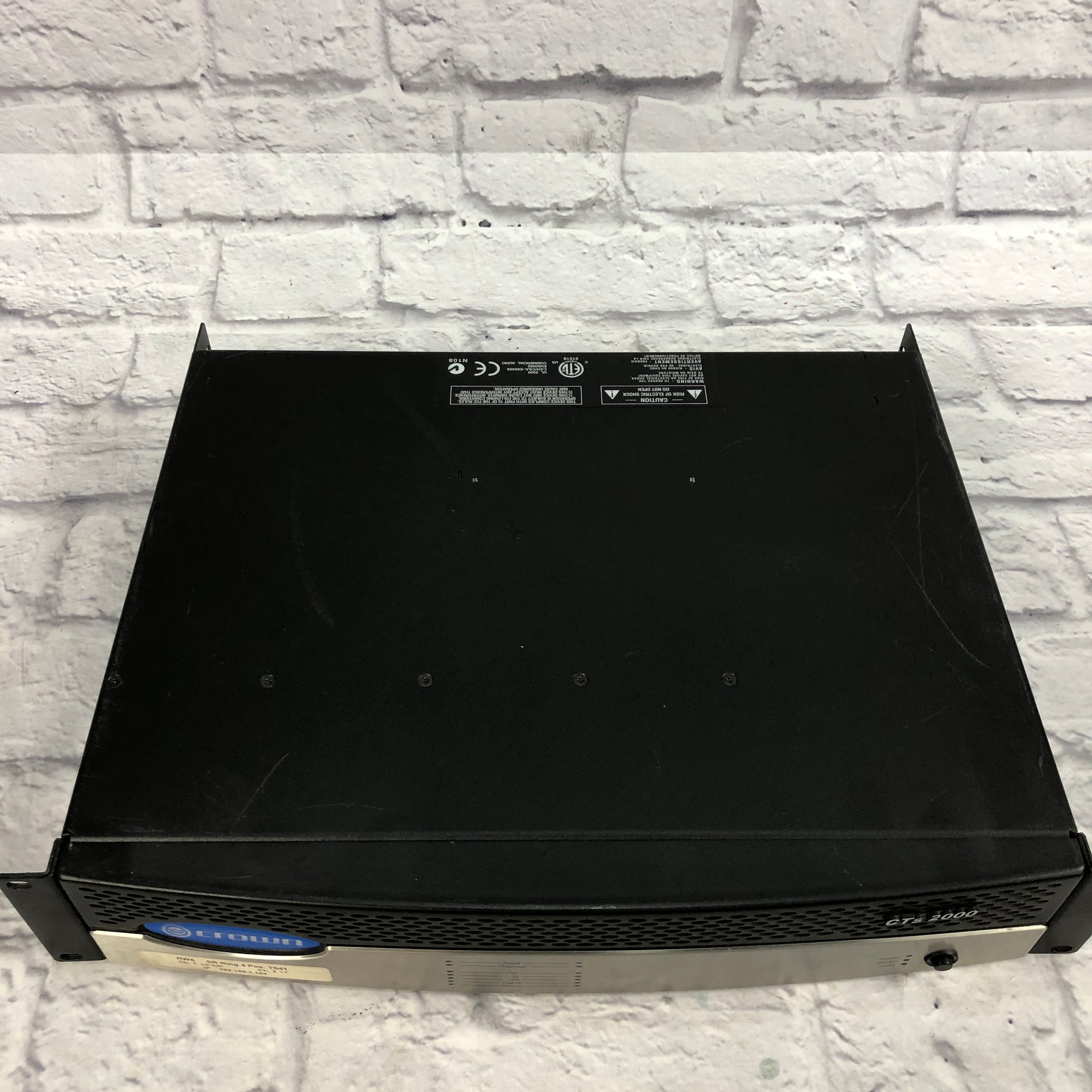 Crown CTS-2000 Power Amp with PIP-USP/CN CobraNet Card - Evolution