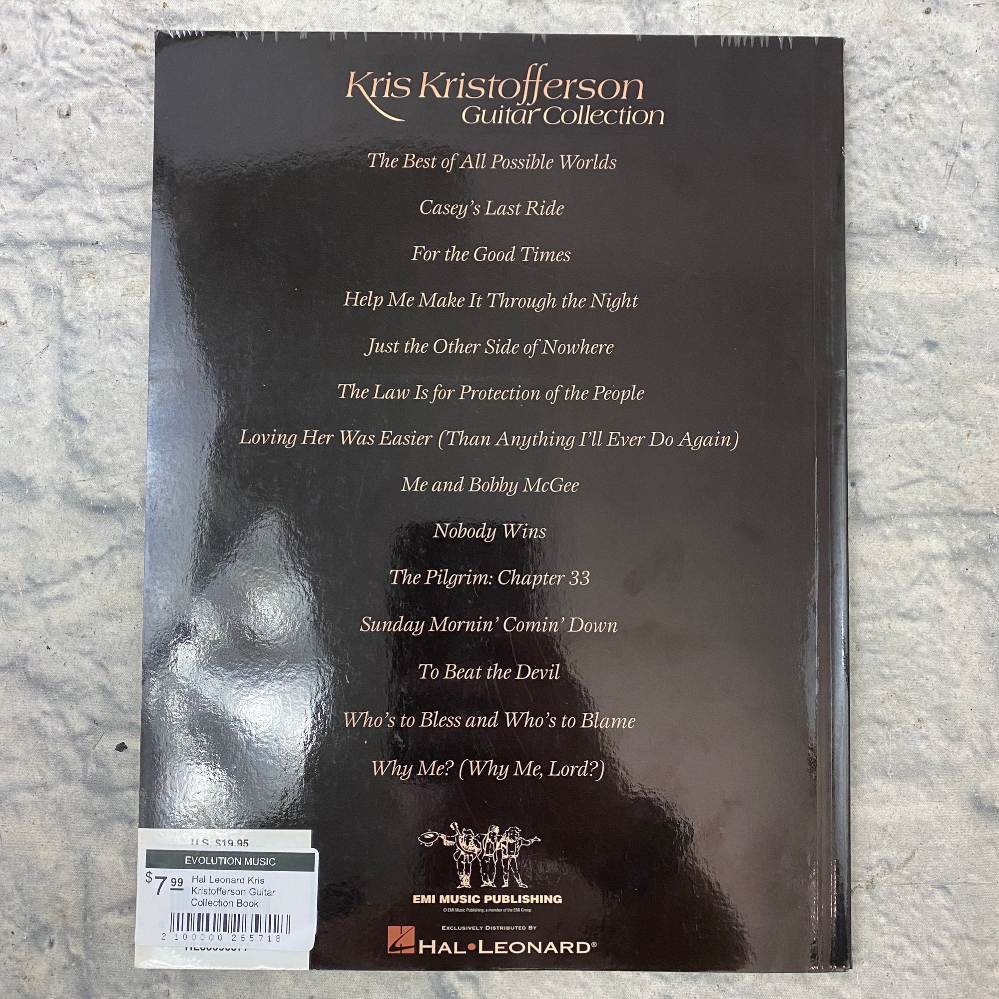 Hal Leonard Kris Kristofferson Guitar Collection Book