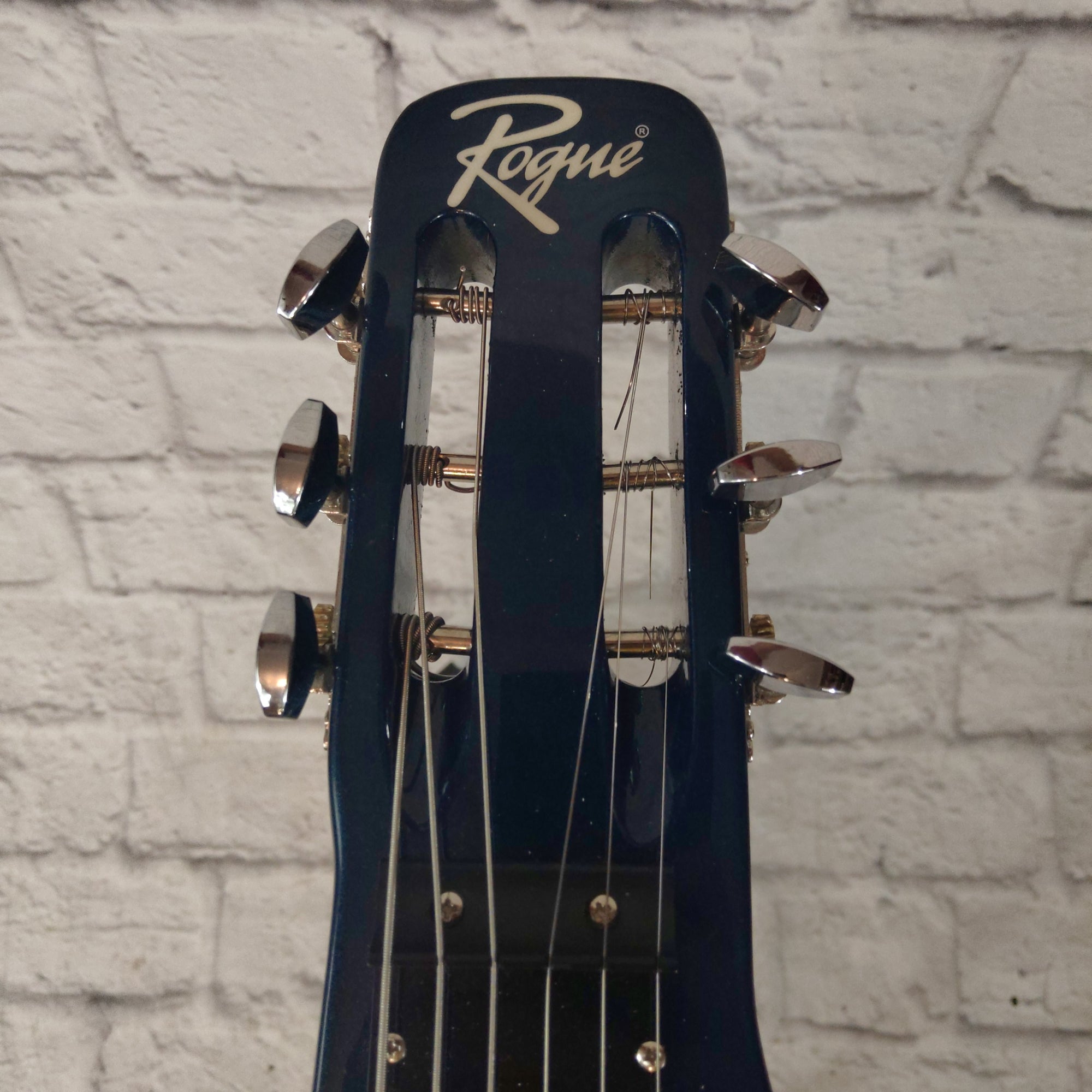 Rogue RLS-1 Lap Steel Guitar with Stand and Gig Bag Metallic Blue with Lap Dawg Tone Bar