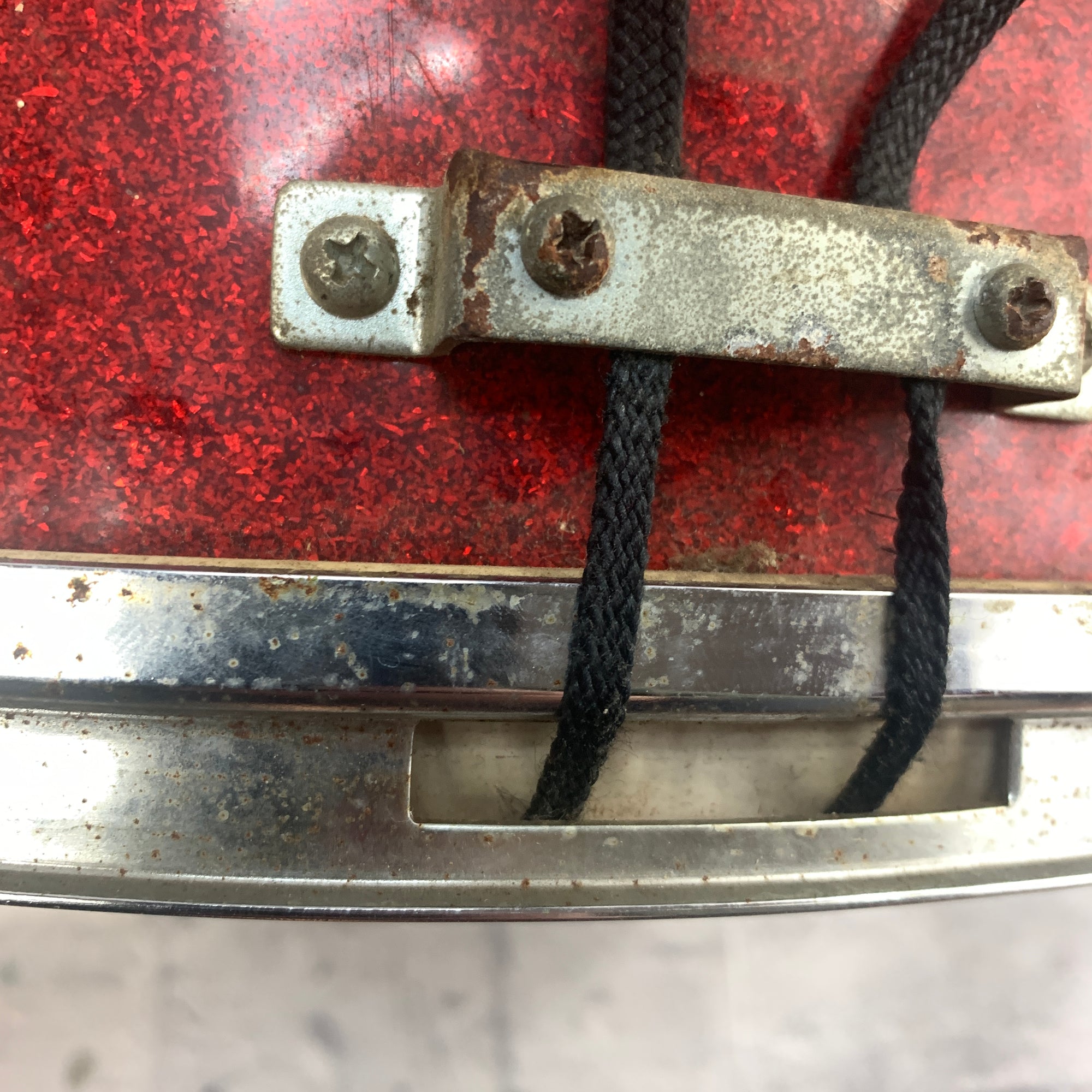 Vintage Kingston Snare Drum Red Sparkle 14