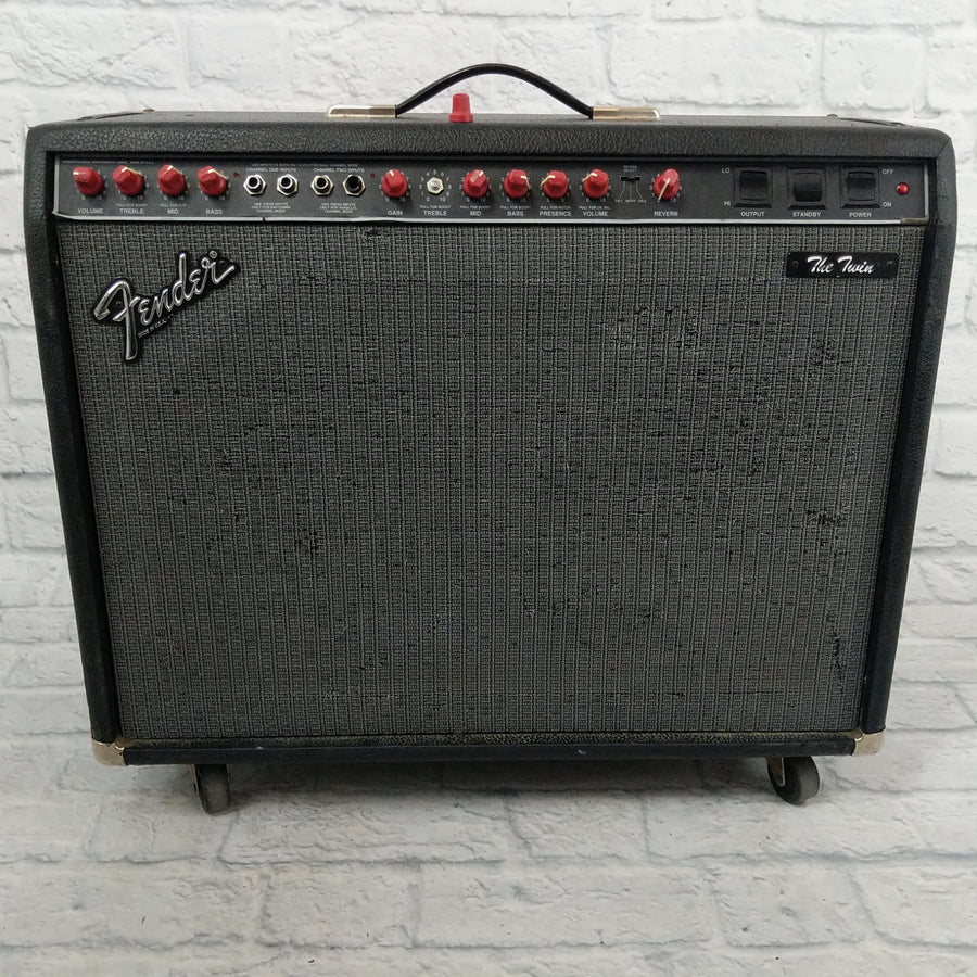 Red Knob Fender Twin 2X12 Two Channel Amplifier