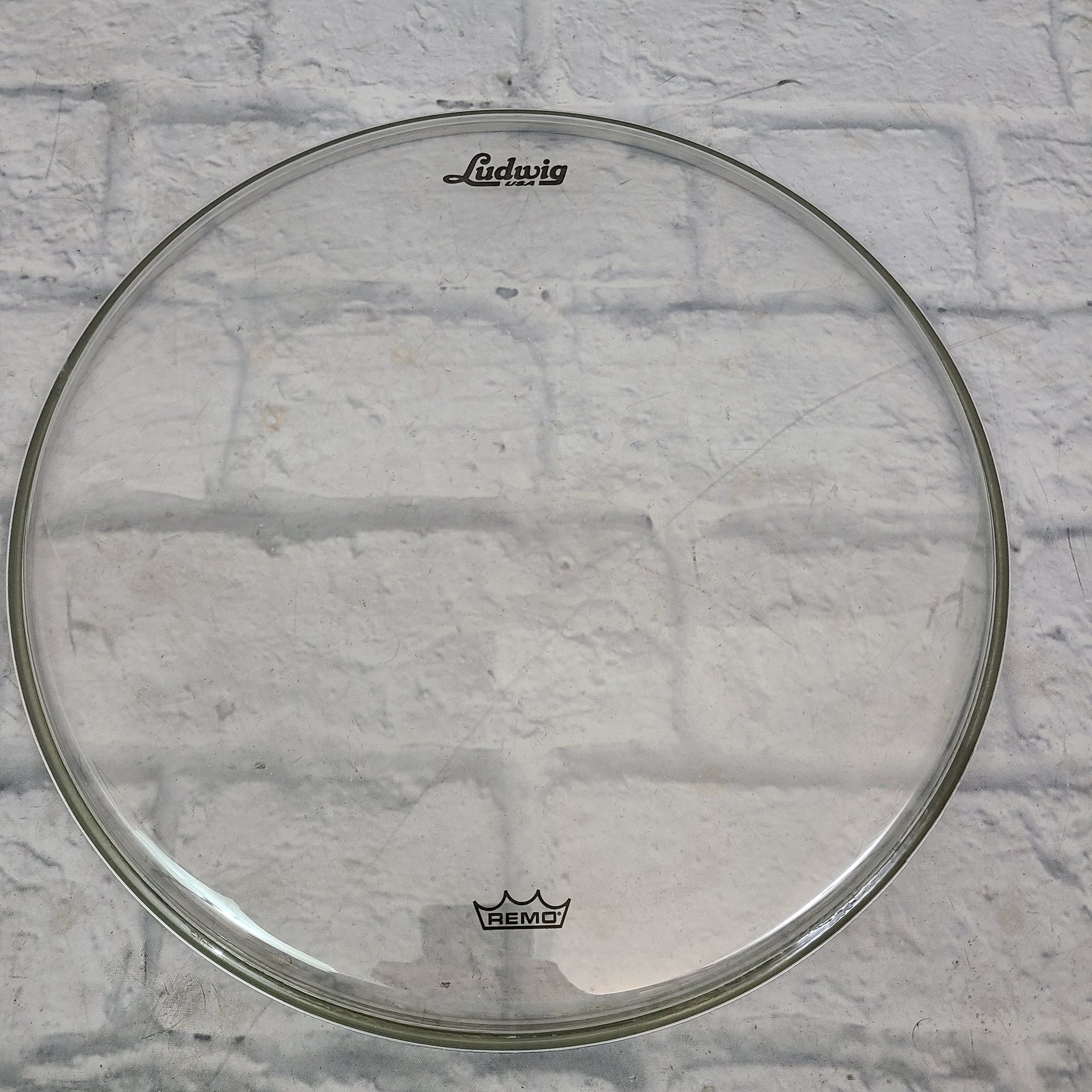 Remo 14" clear Ludwig Logo Drum Head