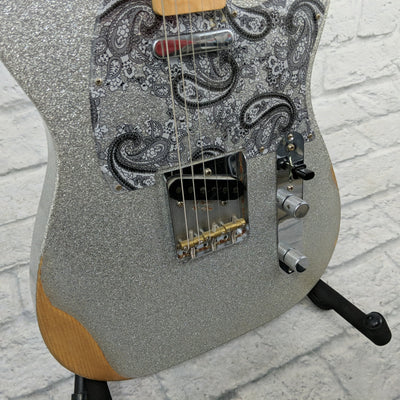 Fender Brad Paisley Road Worn Telecaster Silver Sparkle 2017