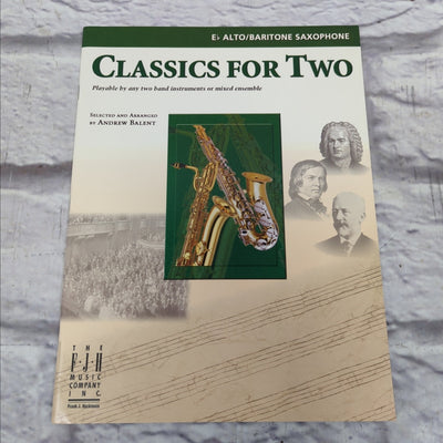 Classics For Two E Flat Alto / Baritone Saxophone