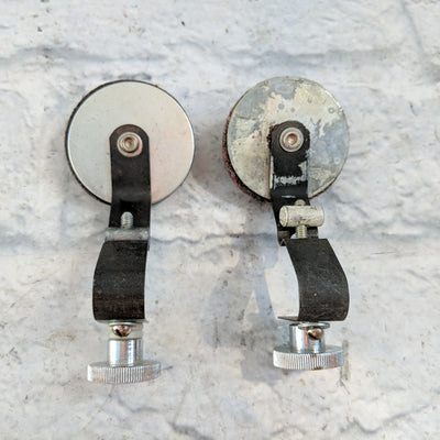 Vintage 70s Ludwig Round Black Felt Tone Control Dial Knob Muffler (Pair)