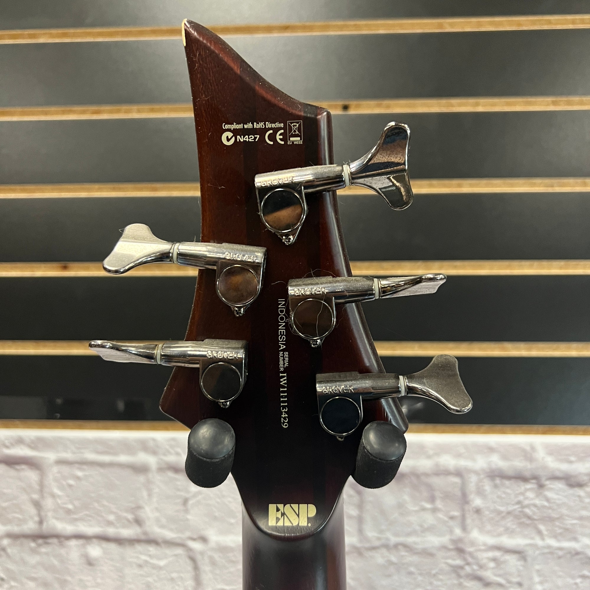 LTD B-335 5 String Active Bass Dark Cherry