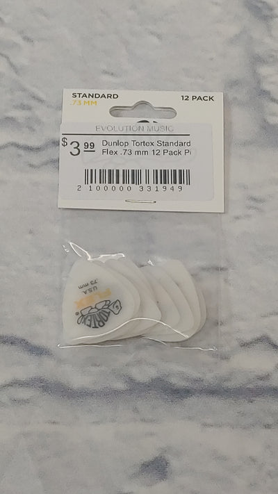 Dunlop Tortex Standard Flex .73 mm 12 Pack Picks