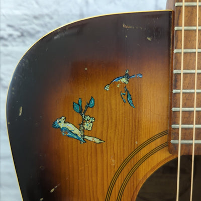 Vintage 1960s Framus Texan Sunburst Acoustic Guitar