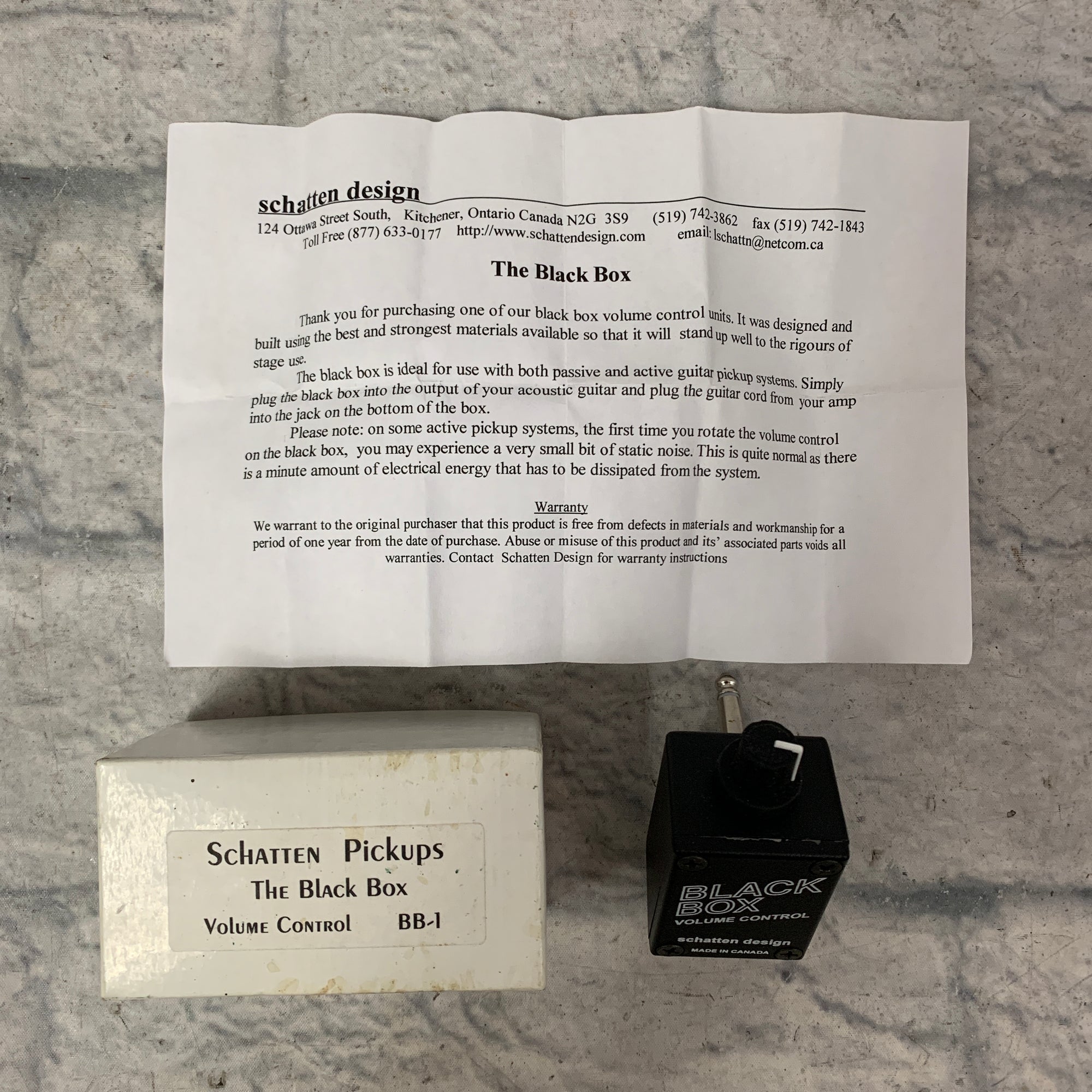 Schatten BB-1 Black Box Volume Control - New Old Stock!