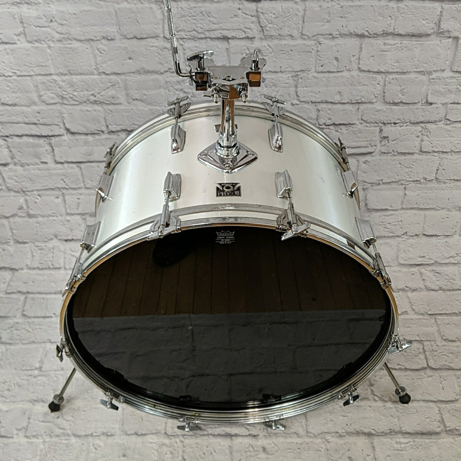 Vintage Tama Imperialstar 26 x 14 Bonham Bass Drum - 1970s MIJ Royal Pewter Metallic White