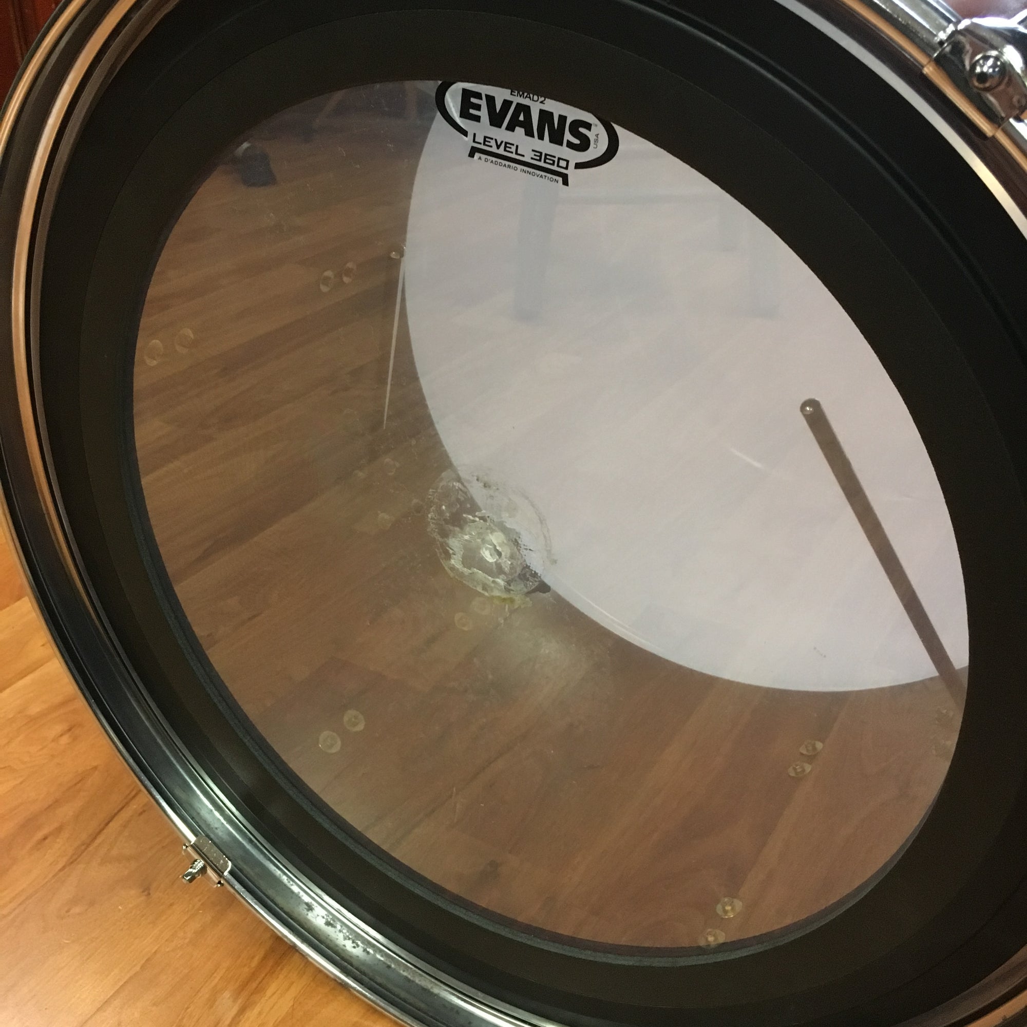 Kent 22 Inch Bass Drum Natural Cognac Refinish