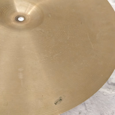 Vintage Late 60s Zildjian 17in Thin Crash Cymbal