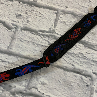 Planet Waves Nylon Red & Blue Lizard Guitar Strap