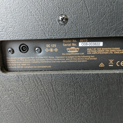 Vox AV-15 Guitar Combo Amp