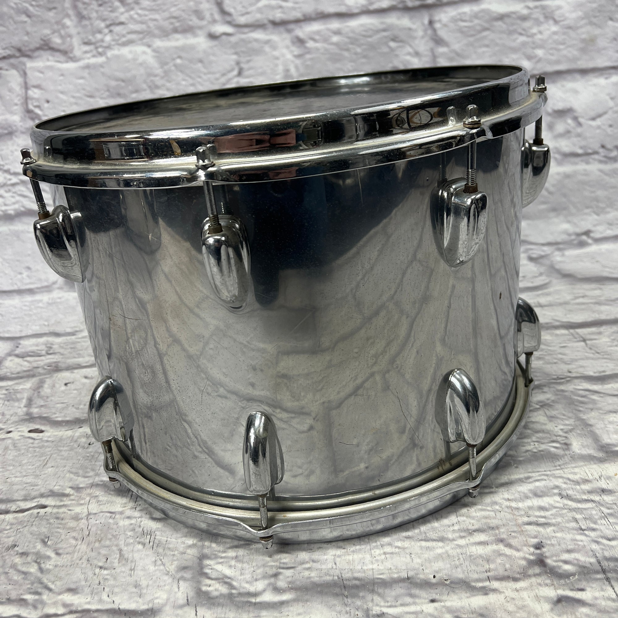 Slingerland COW Chrome Over Wood 13 14 16 18 24  - Chrome Vintage 1970s 5pc Drum Kit