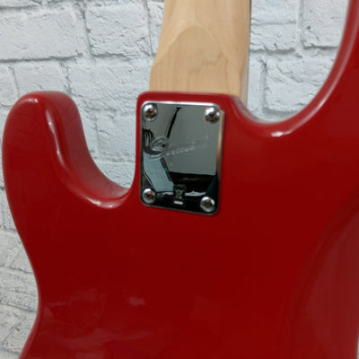 ** Squier 4 String Precision P Bass Partscaster Red