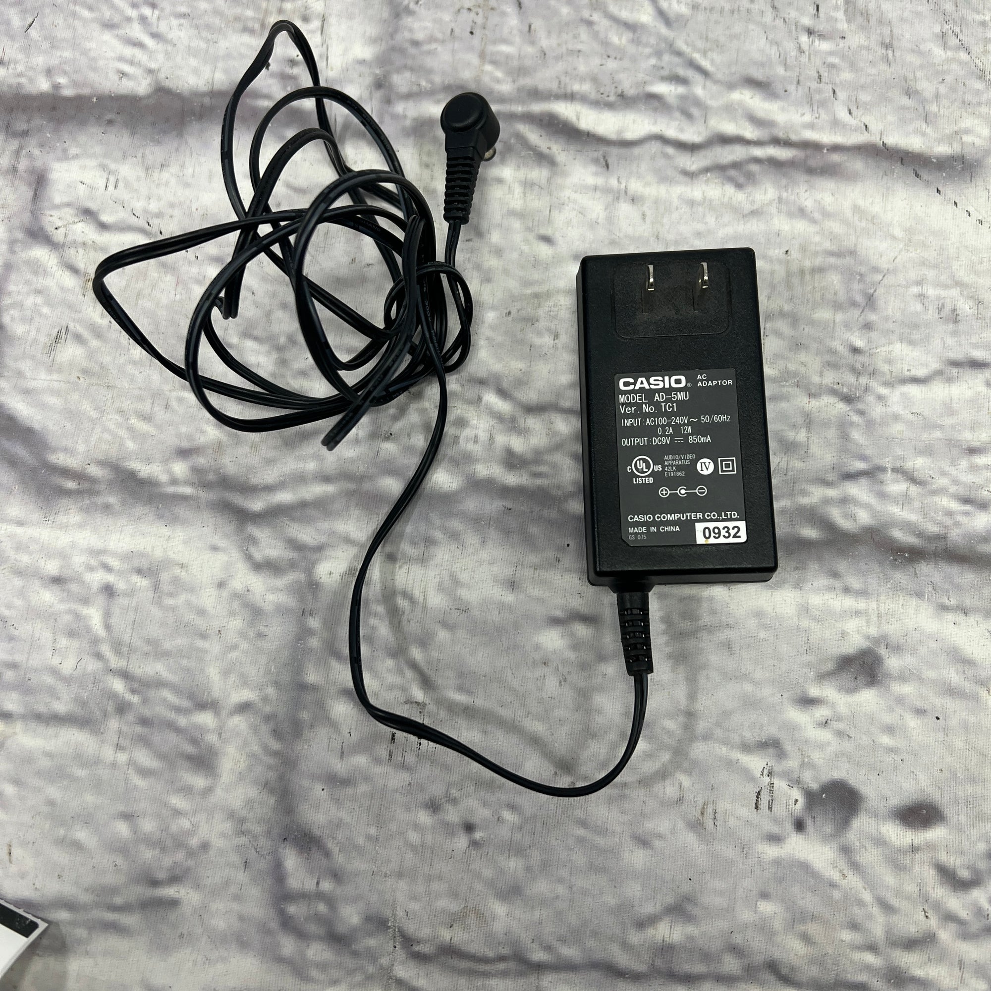 Casio AD-5MU 9V DC 850mA OEM Power Supply