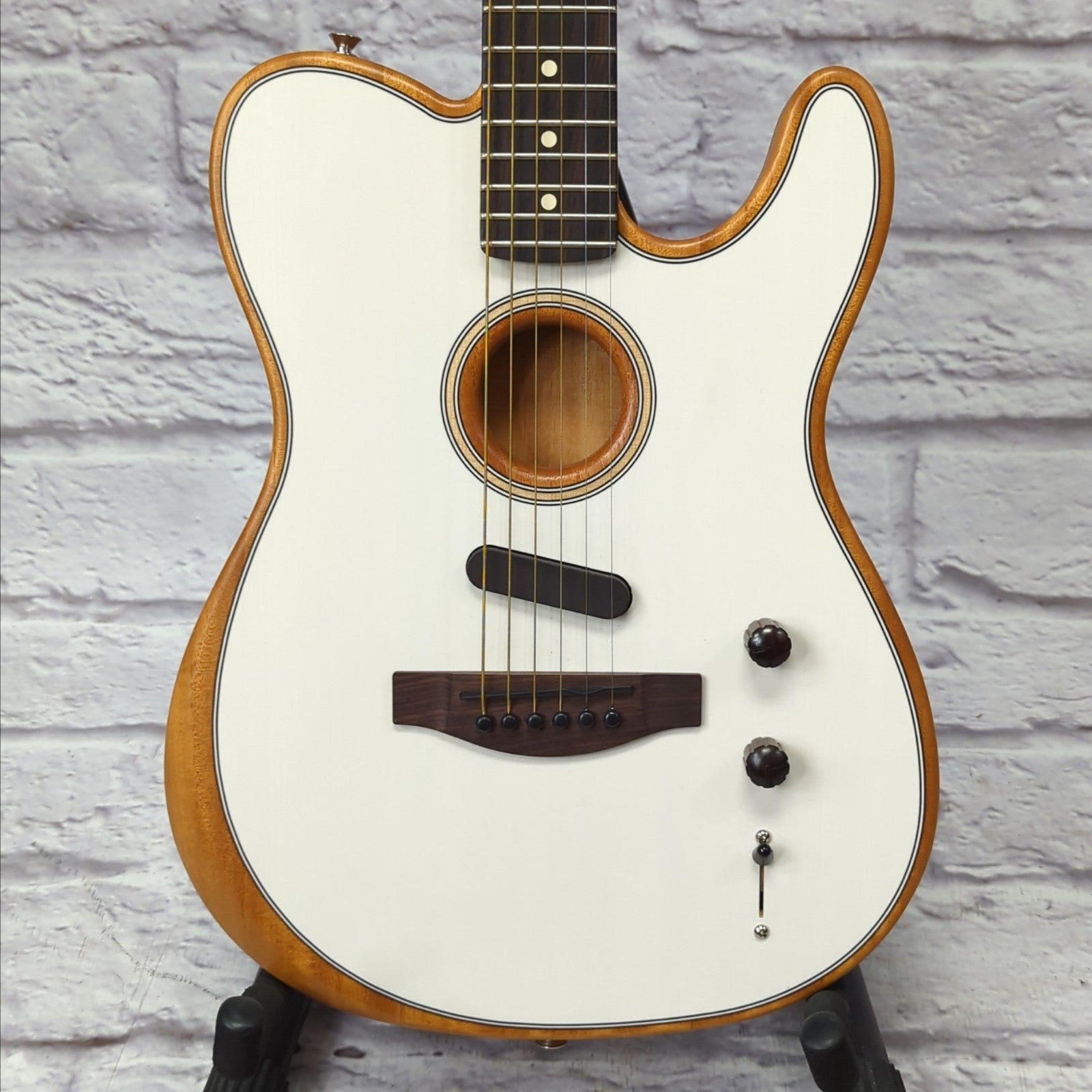 Fender Acoustasonic Player Telecaster Acoustic Electric Guitar - Arctic White MIM