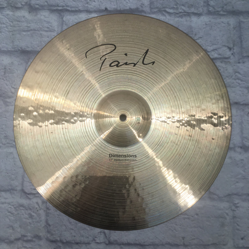 Paiste Dimensions 17in Hand Hammered Crash Cymbal Evolution Music