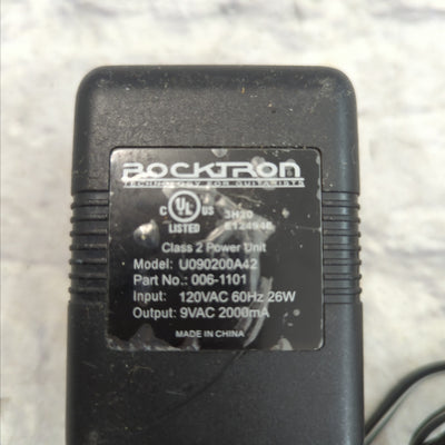 Rocktron U090200A42 9V AC Center Positive 2000mA Power Supply