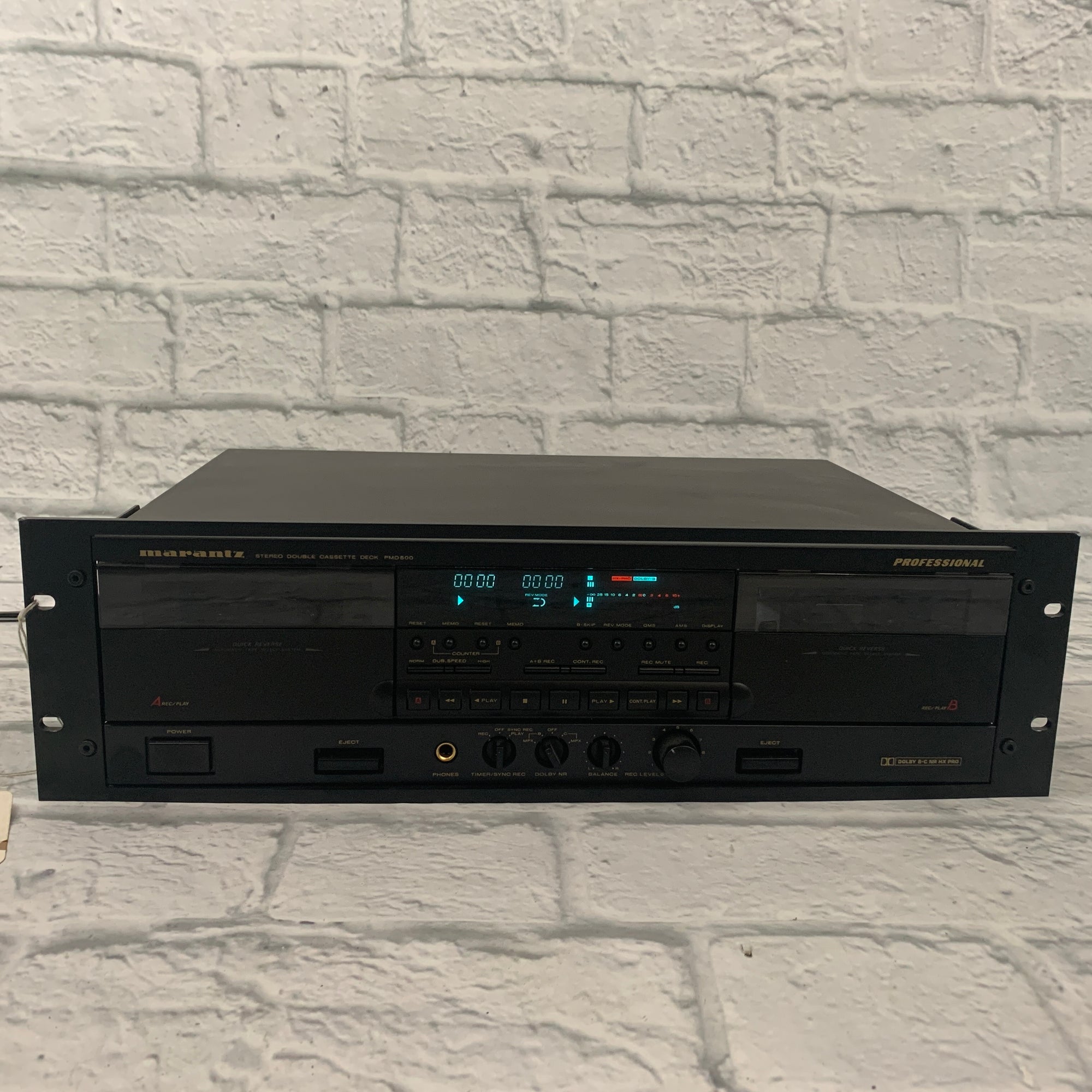 Marantz Professional PMD-500U Rackmount Cassette Recorder AS IS