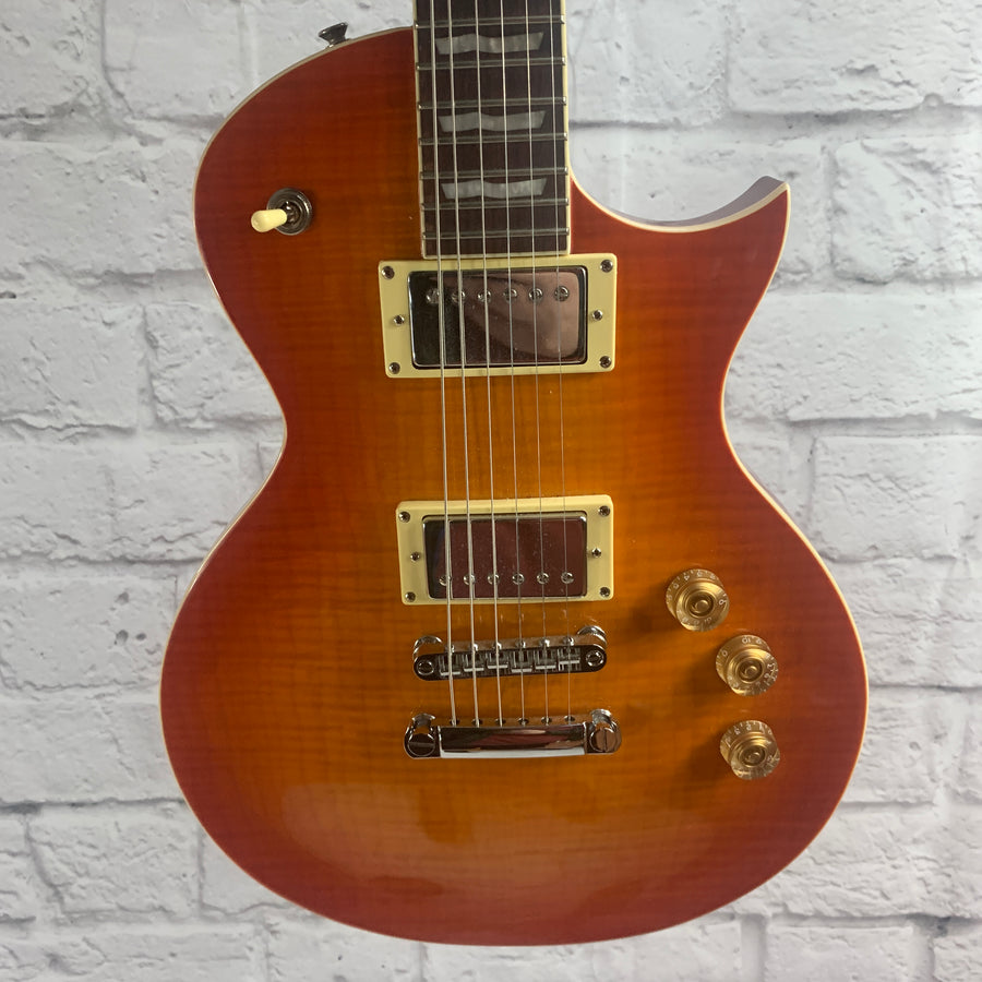 LTD EC256 Flame Top Solid Body Electric Guitar