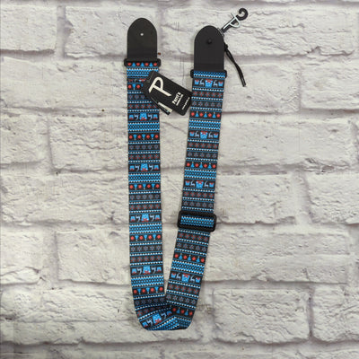Perri's Leathers Ugly Christmas Sweater Party Guitar Straps (lpcp-6857) Frozen