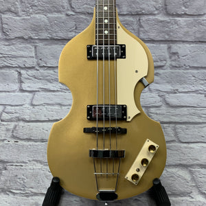 Hofner HI-BB Gold Top 4-String Bass Guitar w/ Case