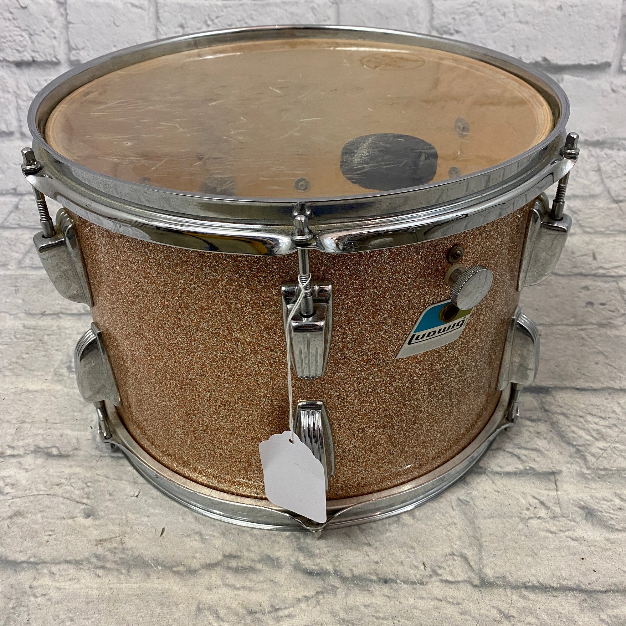 Vintage 70s Ludwig 9 x 13 Champagne Sparkle Rack Tom