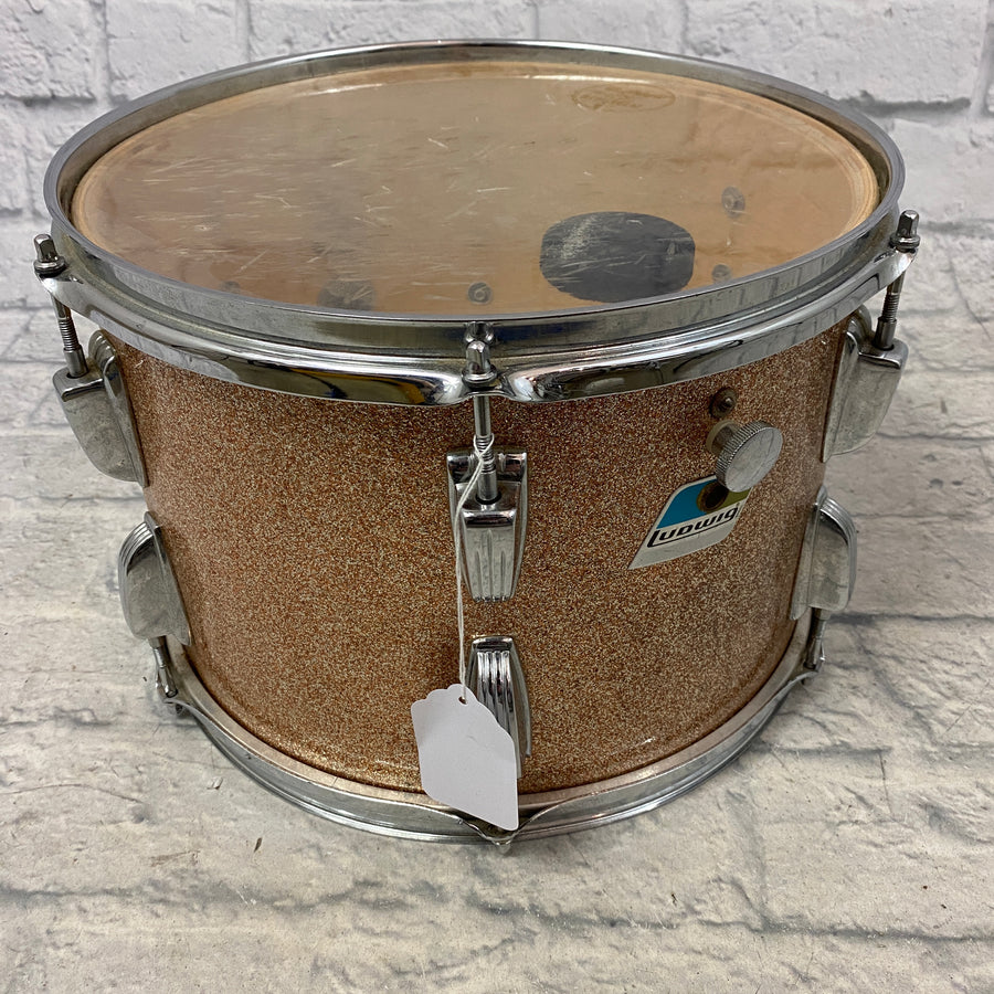 Vintage 70s Ludwig 9 x 13 Champagne Sparkle Rack Tom