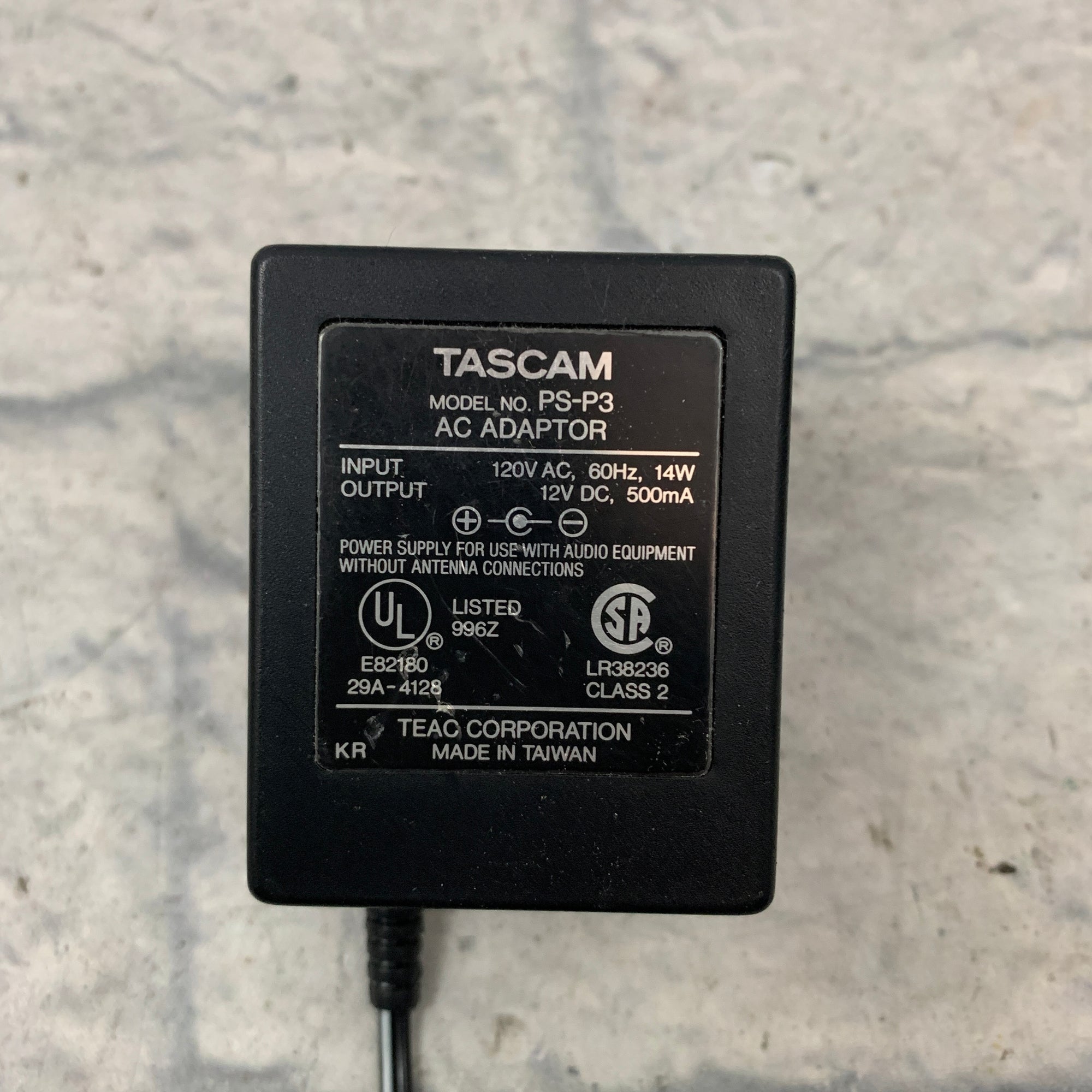 Tascam PS-P3 12V DC Power Adapter