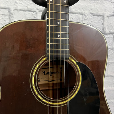 Vintage MIK Lotus L-107 Acoustic Guitar w/ Chipboard Case