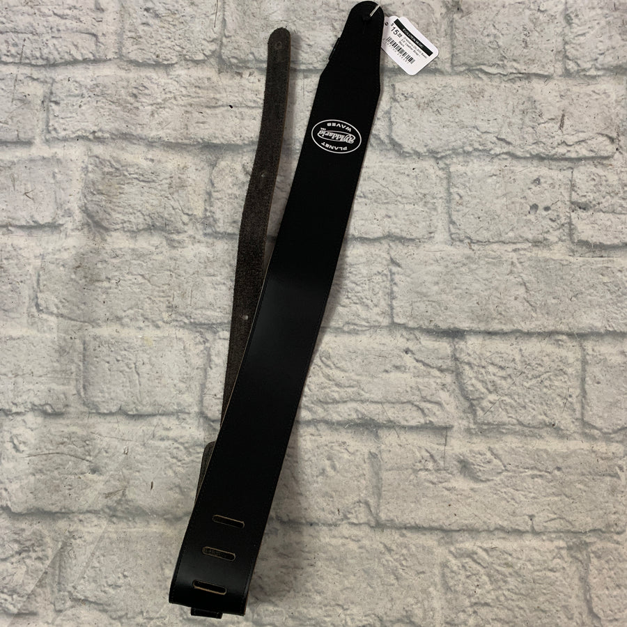 D'Addario 25LS00 Basic 2.5" Leather Strap - Black