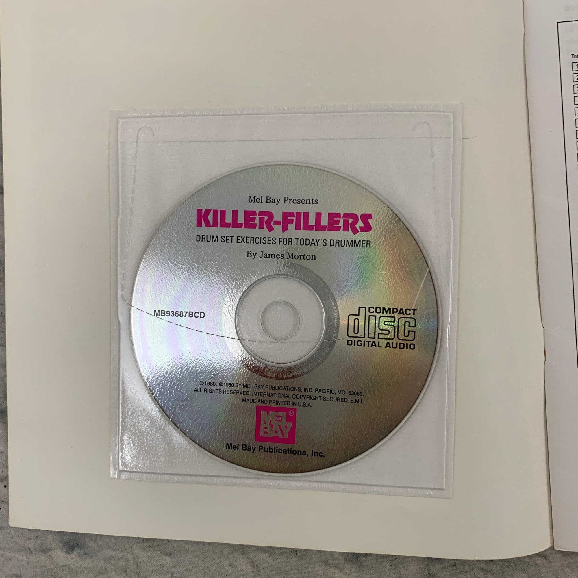 Mel Bay Killer Fillers: Drum Set Excersizes For Today's Drummer with CD