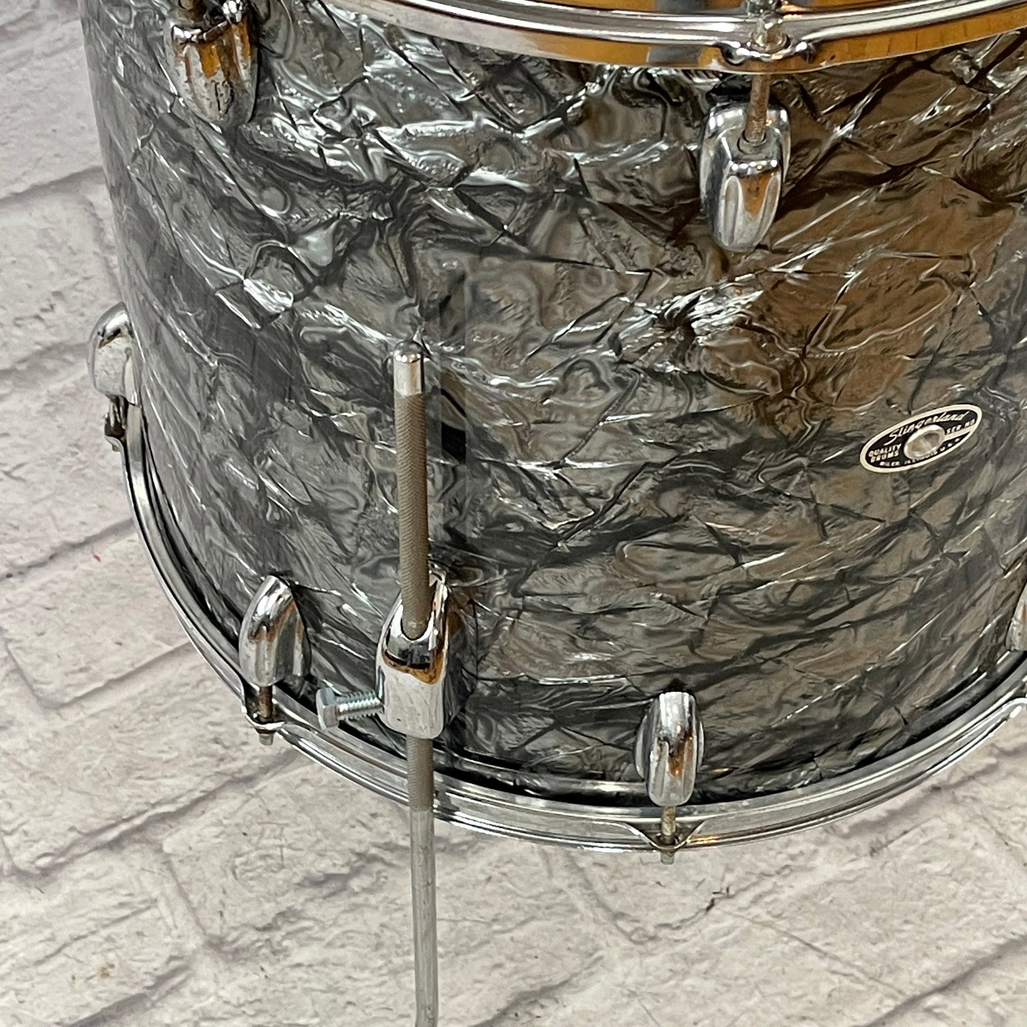 Vintage Slingerland 16 x 16 Black Diamond Floor Tom