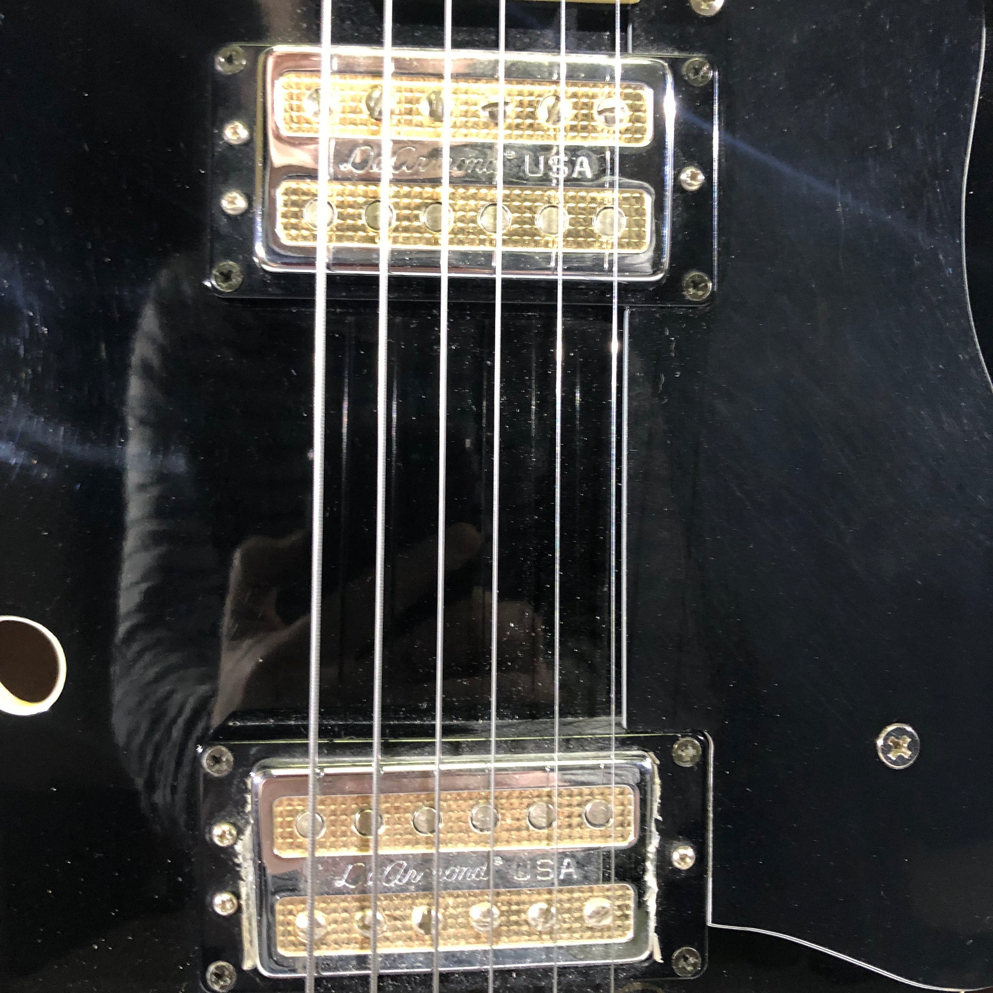 DeArmond X155 Hollow Body Electric Guitar - Black