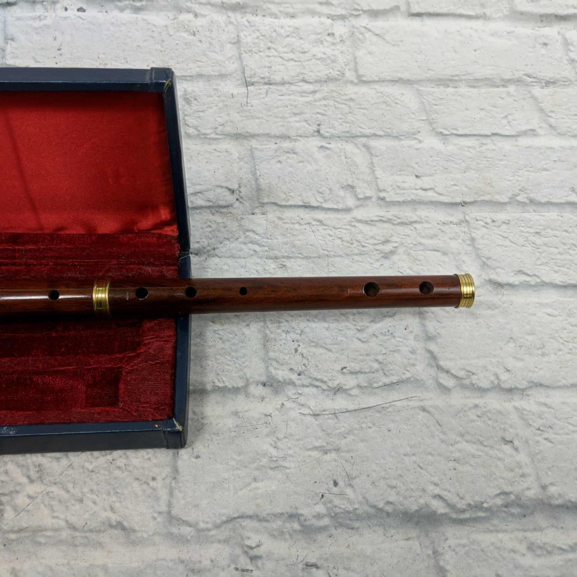 Unknown Walnut Irish Flute W/ Case
