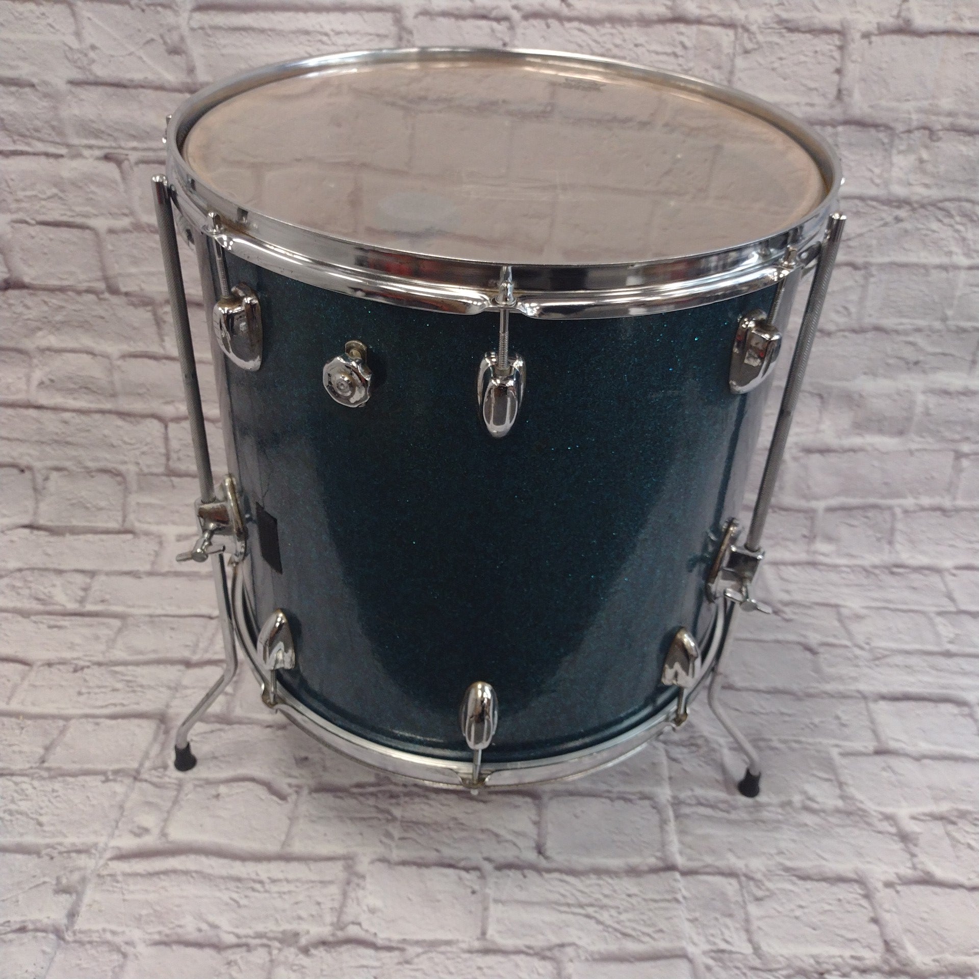 60's Pearl MIJ 16x14 Blue Sparkle Floor Tom