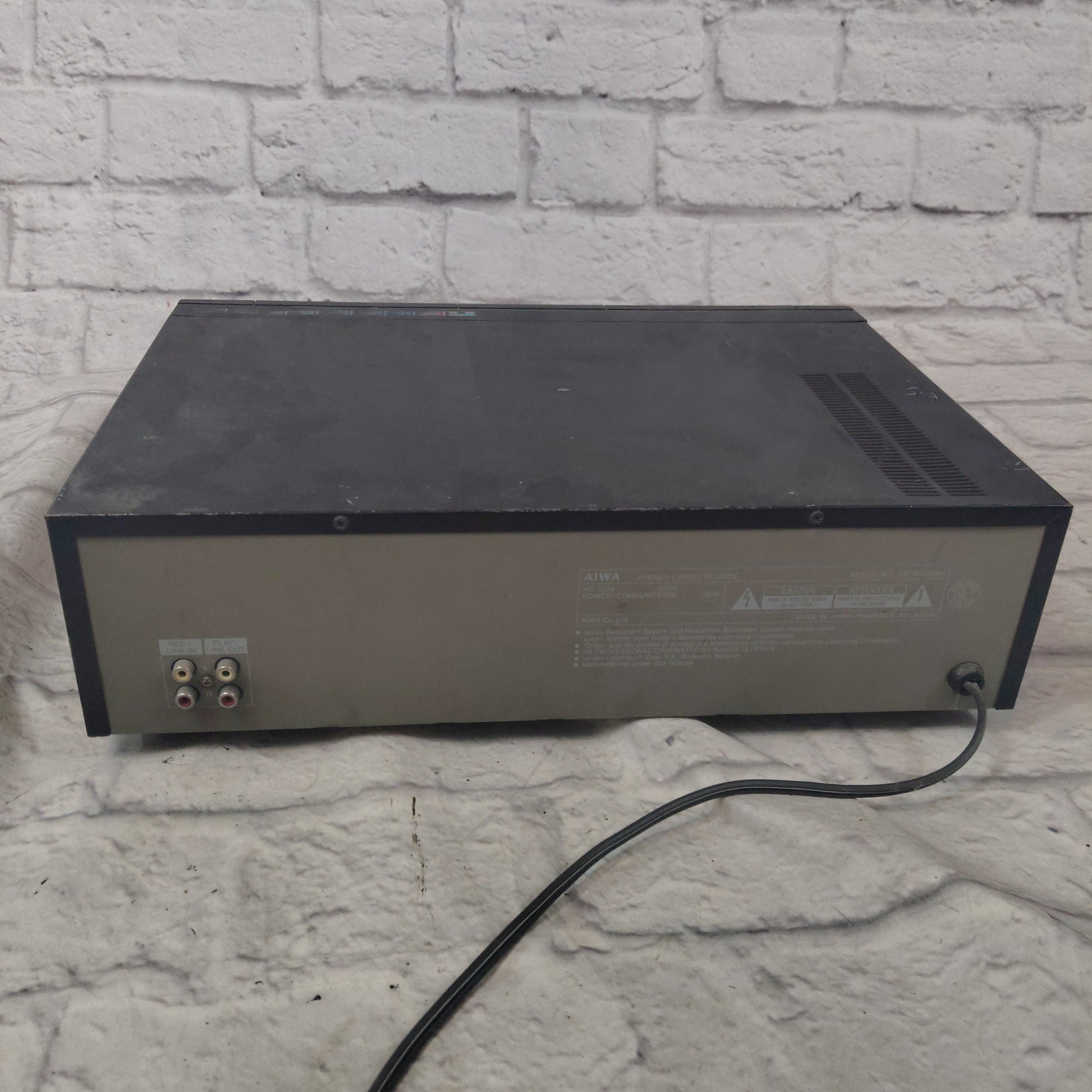 Vintage 1988-89 Aiwa AD-WX808 Stereo Cassette Deck AS-IS