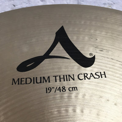 Zildjian 19 A Medium Thin Crash Cymbal