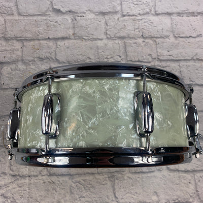 Vintage 1967 Slingerland Gene Krupa 14x5.5 Snare - White Marine Pearl