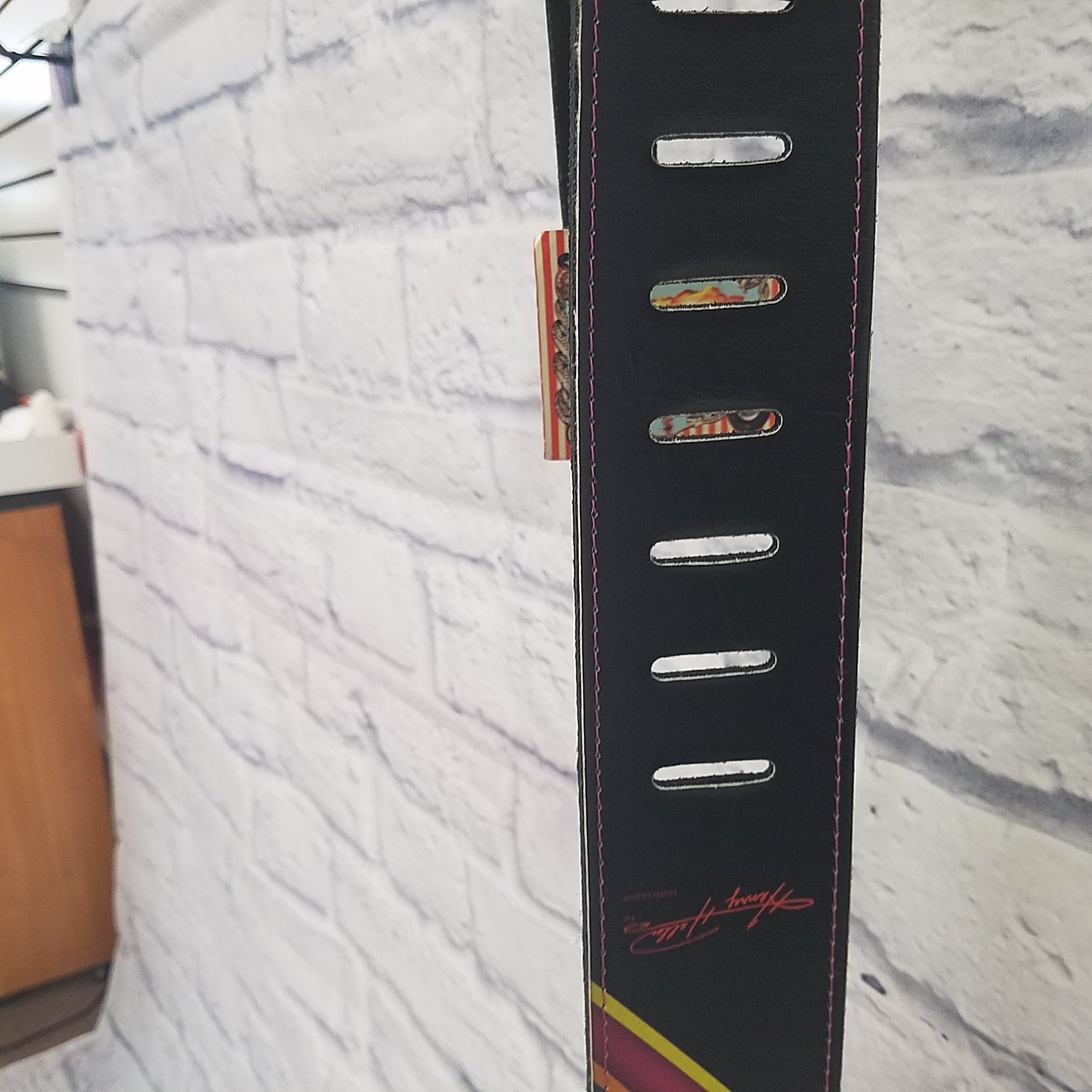 Henry Heller Rainbow Leather Guitar Strap