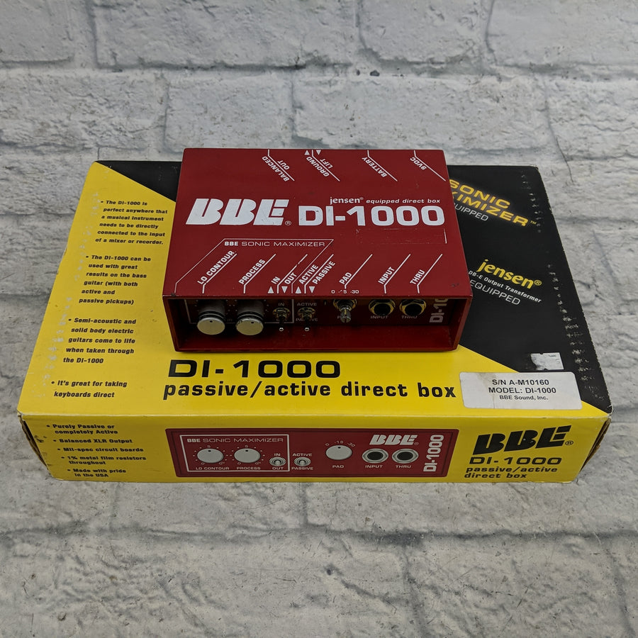 BBE DI-1000 Jensen-Equipped Direct Box with Sonic Maximizer