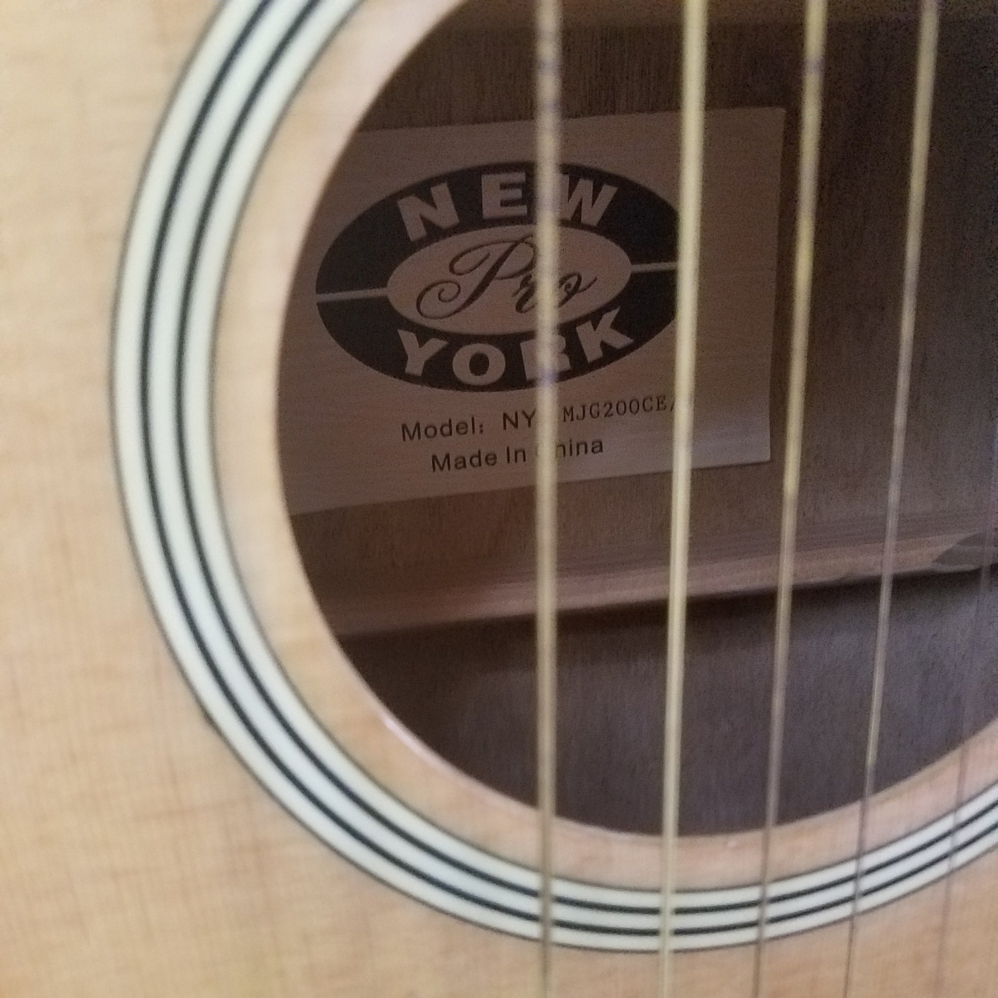 New York Pro MJ6200CE/N Acoustic Electric Guitar