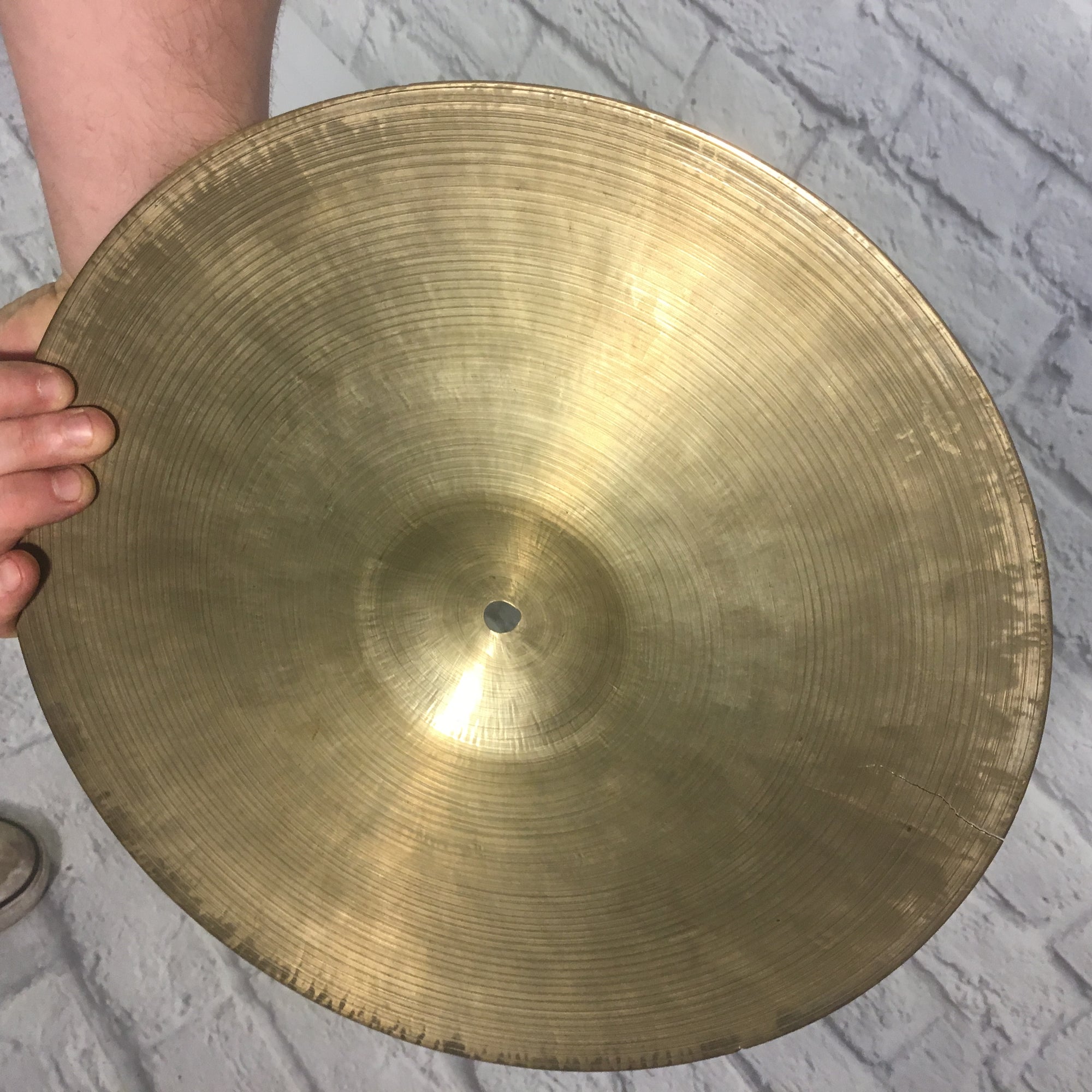 1940s Zildjian K CRACKED 14in Top Hi Hat Cymbal Only