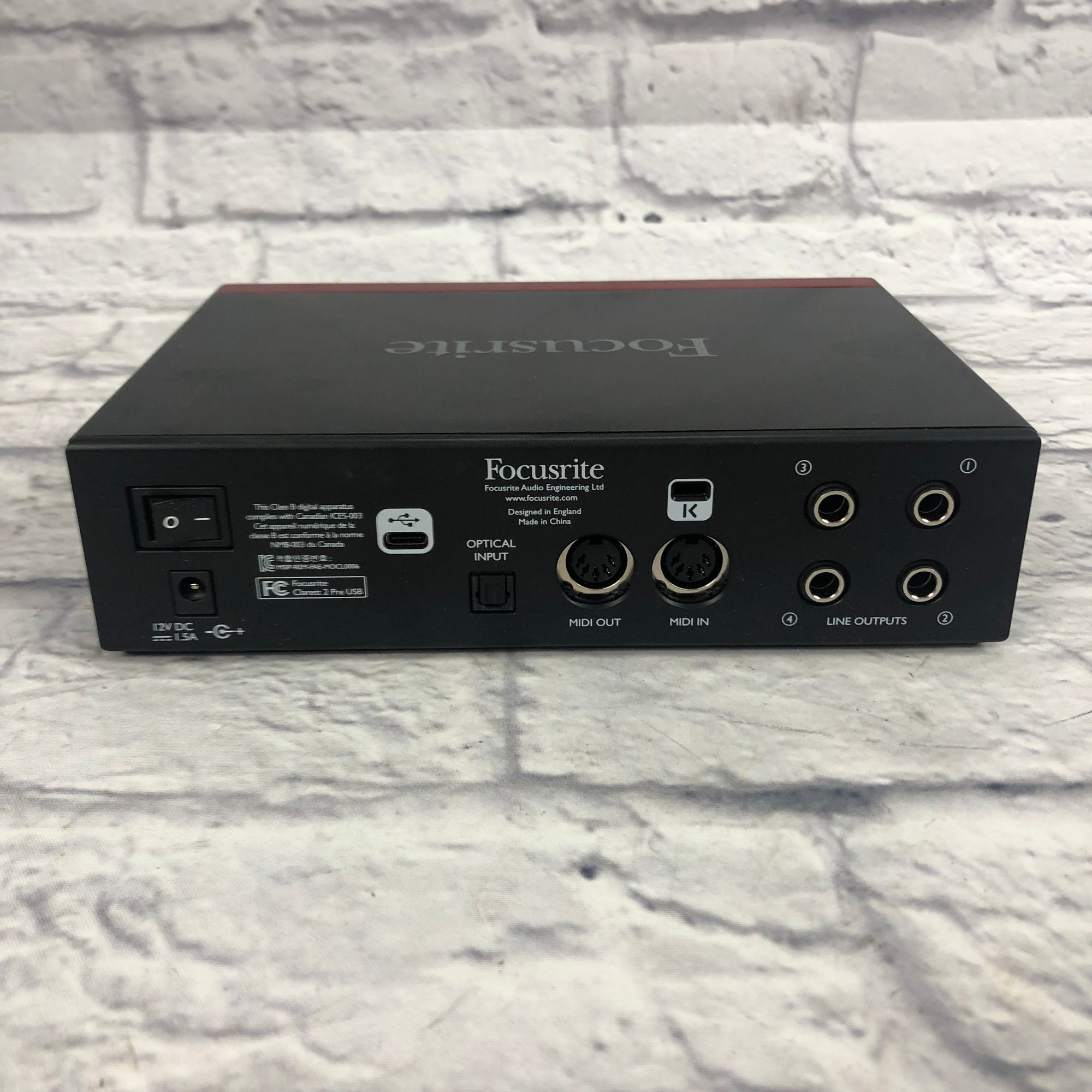 Focusrite Clarett 2Pre USB Interface with Power Supply