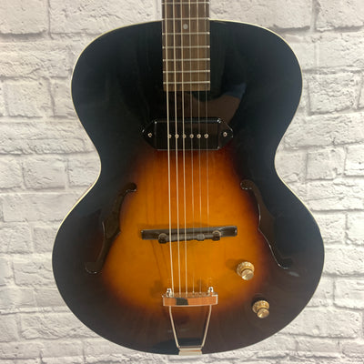 Loar LH301T Thin Body Archtop Electric Guitar Vintage Sunburst