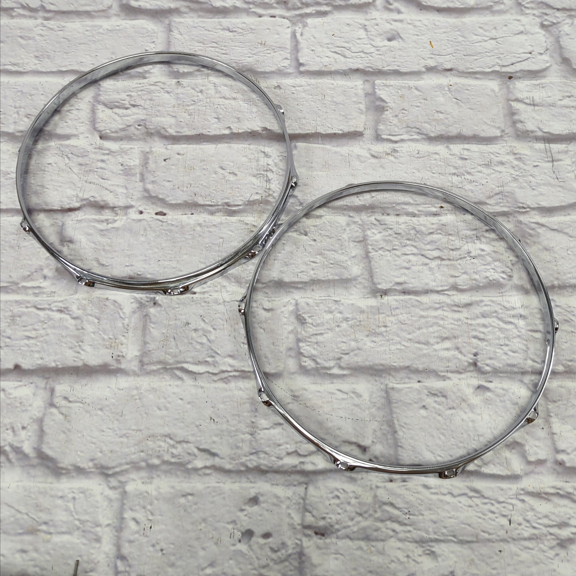 Vintage 1970s Ludwig Supraphonic 14” 10 Hole COS (Chrome over Steel) Top & Bottom Snare Drum 1.6mm Hoops / Rims
