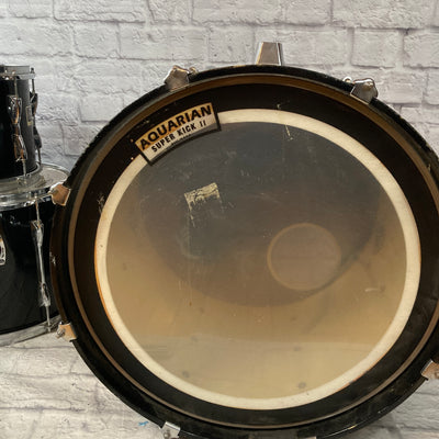 Yamaha Stage Custom 3 Piece Black Drum Kit
