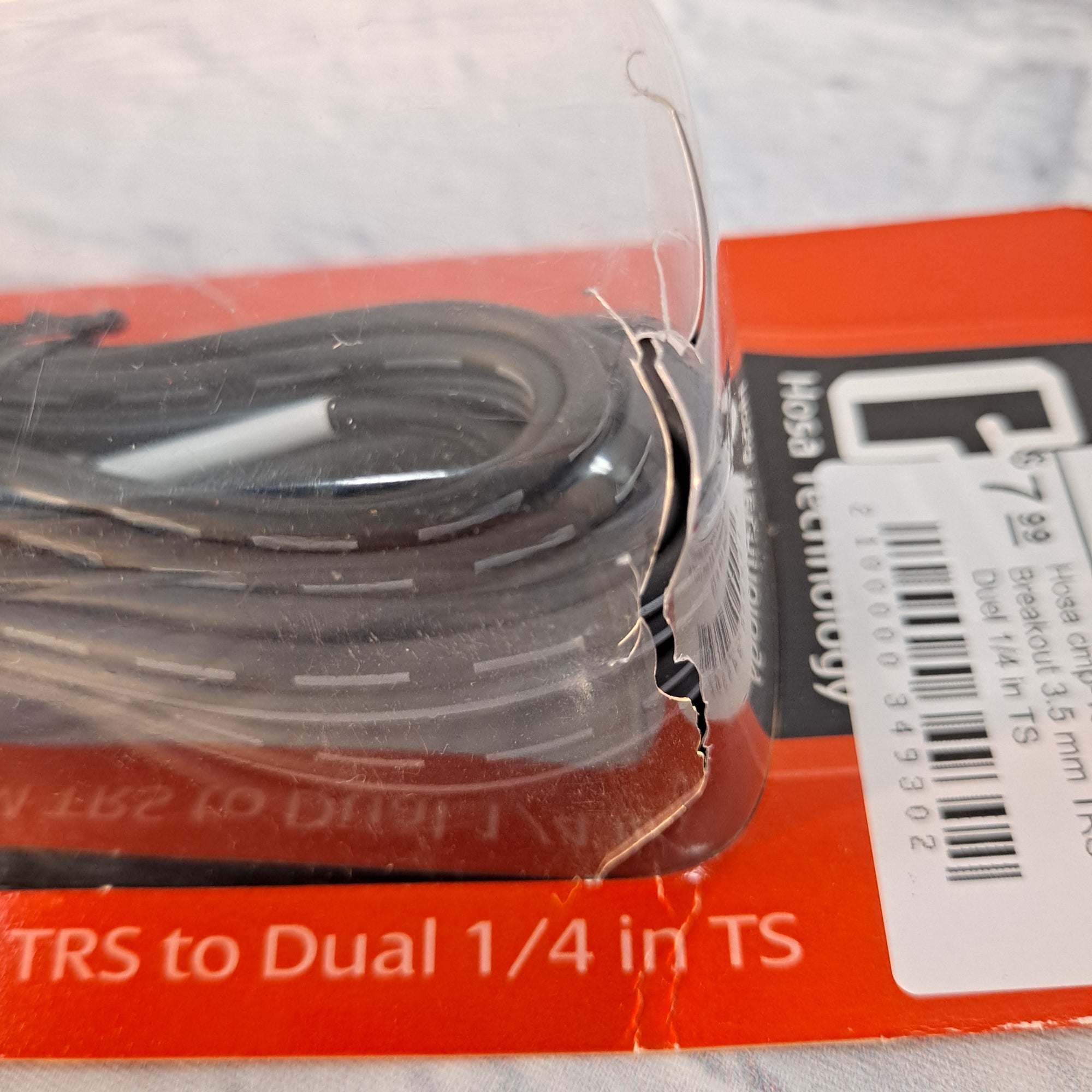 Hosa cmp-159 Stereo Breakout 3.5 mm TRS to Duel 1/4 in TS